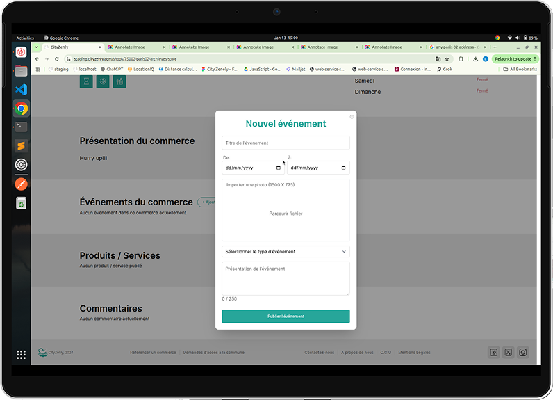 City administration dashboard