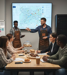 Cityzenly city hall administrators reviewing platform data