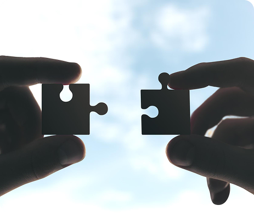 Puzzle piece illustration representing the completed DoughCard solution