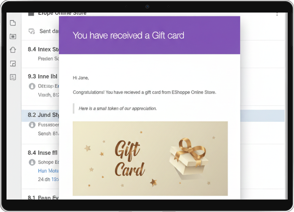 Email and communication system screenshot