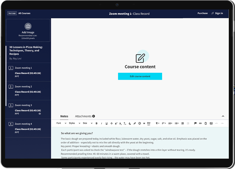 Lesson media and resource management