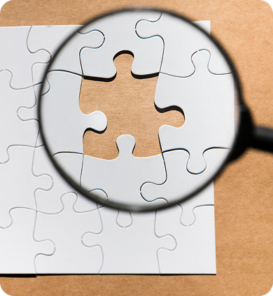 Puzzle illustration representing the completed Schooler LMS solution