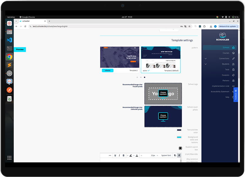 Template versioning workflow