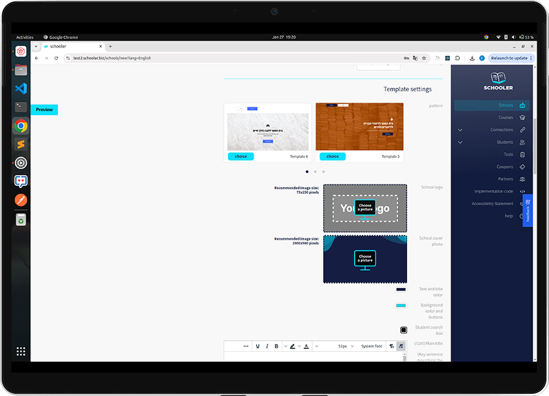 Template versioning workflow