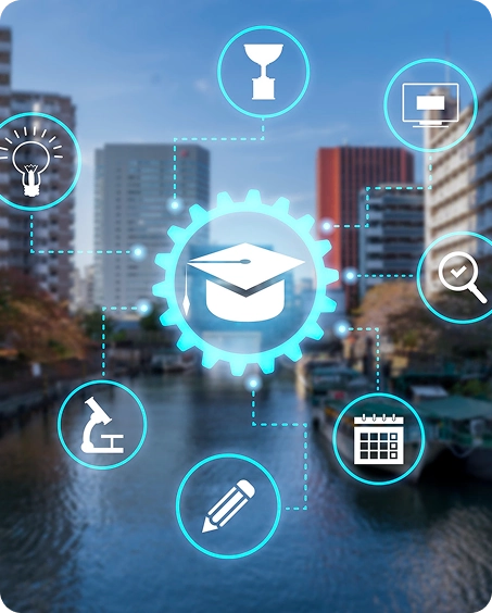 AI-powered eLearning platform illustration
