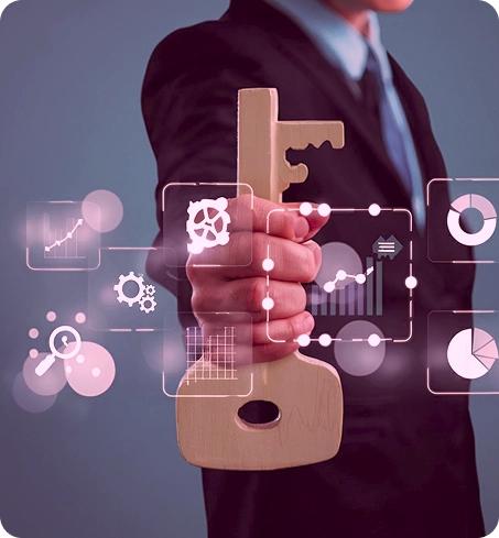 Ecommerce business benefits illustration with growth and analytics