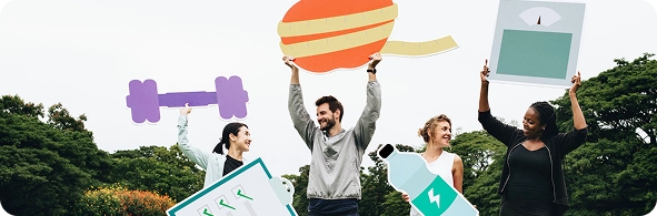 Wellness Community & Gamification - community gamification service illustration