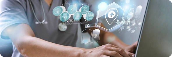AI-Powered Healthcare Analytics - healthcare analytics service illustration