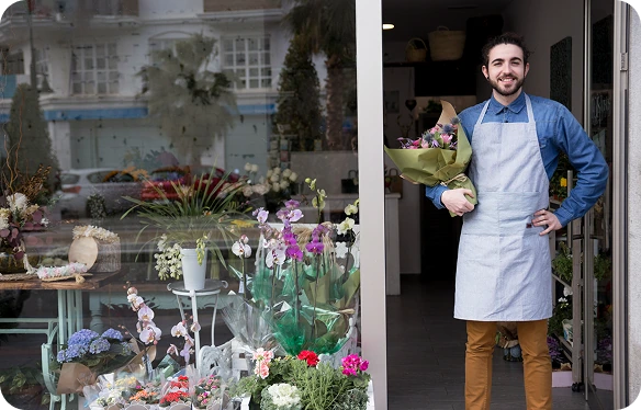 Local business visibility and analytics - local business service illustration