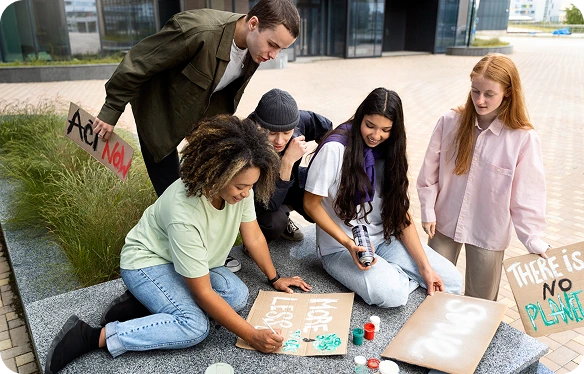 Community-based social interactions - social interaction service illustration